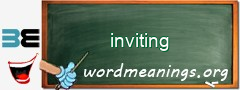 WordMeaning blackboard for inviting